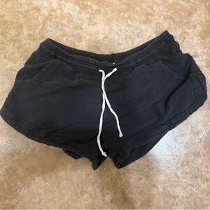Rip Curl Black Elastic Waist Shorts with Logo Tag